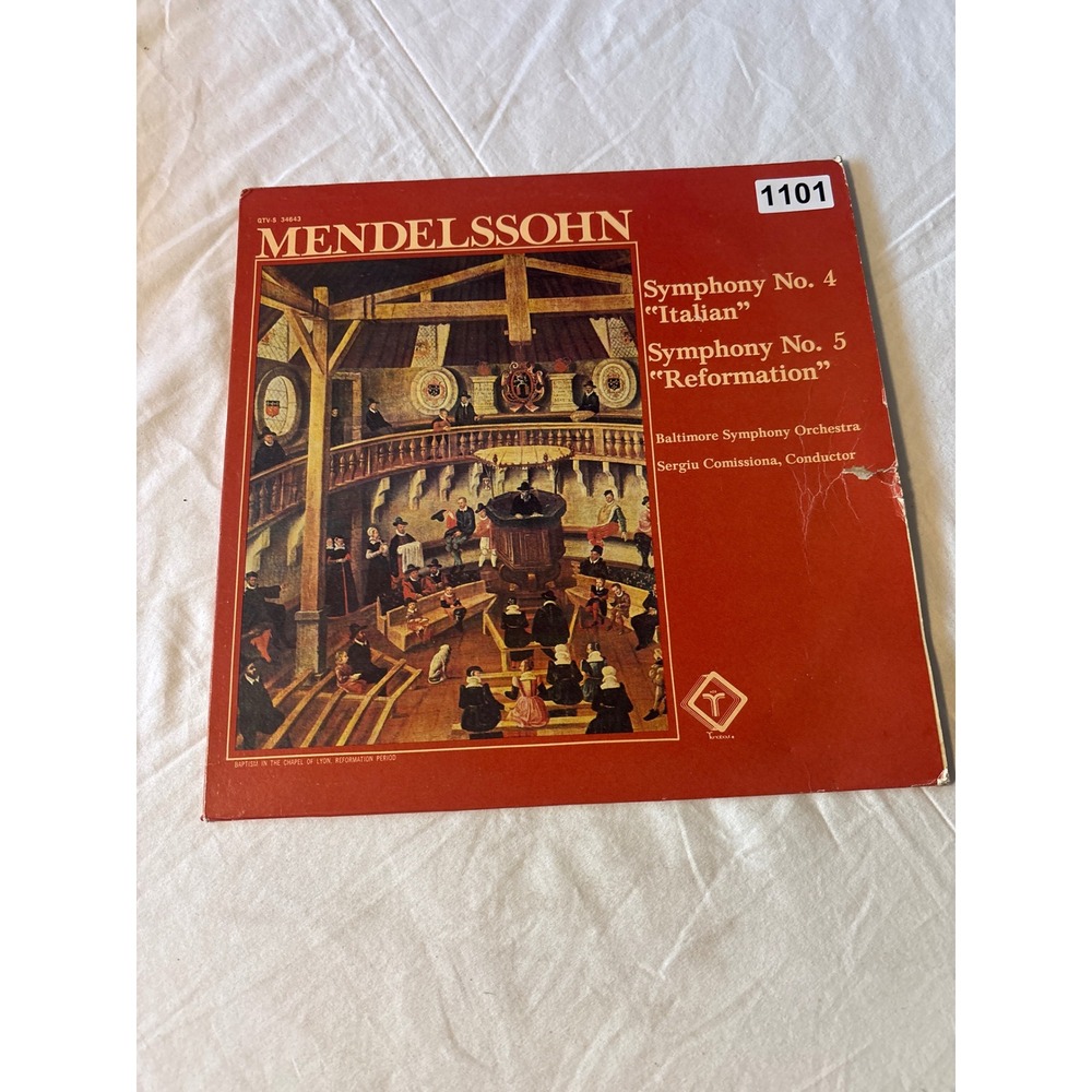 Turnabout Mendelssohn Symphony 4 & 5 Vinyl LP Baltimore Symphony Orchestra 1101